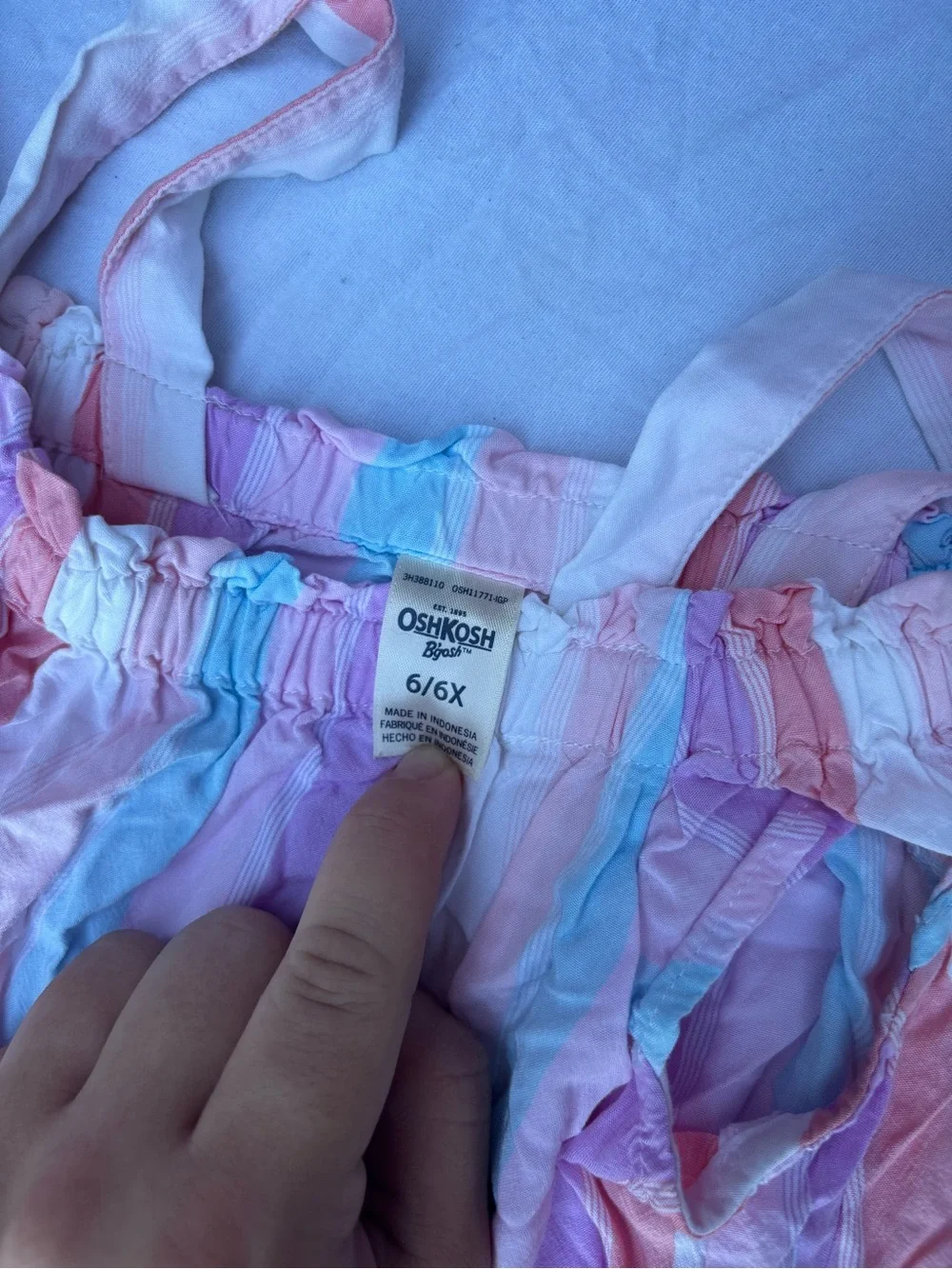 OshKosh B'gosh Pastel Stripe Dress in Lavender, Pink, Blue & Peach
